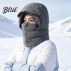 Thickened Scarf Hat for Cold Wind-Resistant Zipper Balaclava Hat Women Winter Face Mask Weather Outdoor