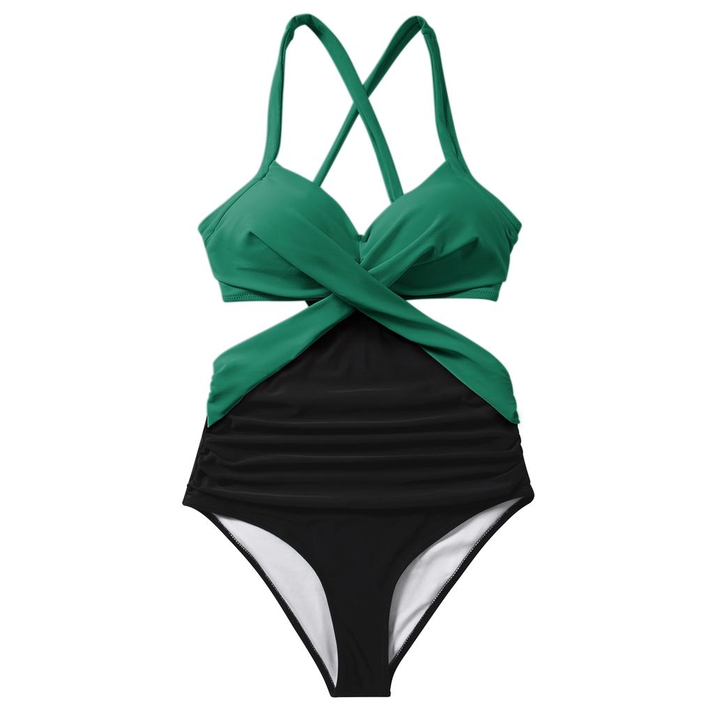 One Piece Swimwear Women Push Up Swimming Suit Bathing Suit Halter Beachwear Monokini XL Cut Out One Piece Swimsuit Women
