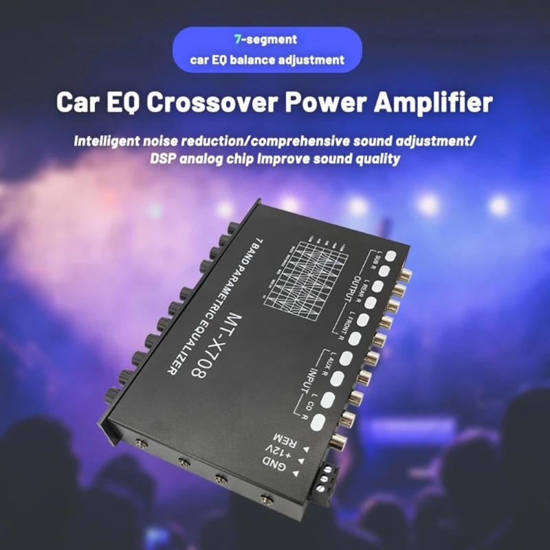 High Performances 7 Band Car Equalizer with Parametric Control and Subwoofer Output for Superior Stereo Sound Experience