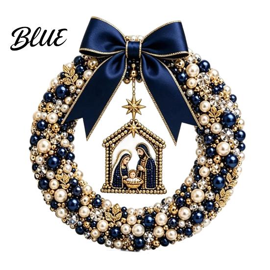 Craft Kits for Holiday Door Wreath Kit Christmas Pearl Adults DIY Handmade Beaded Decor Making