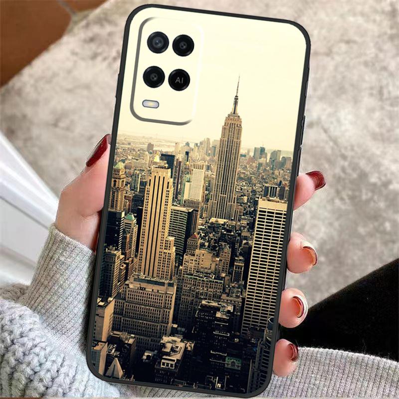 New York City Case For Oppo A57 A17 A77 A40 A78 A54 A74 A94 A76 A16 A96 A18 A60 A80 A38 A58 A98 A15 A5 Pro
