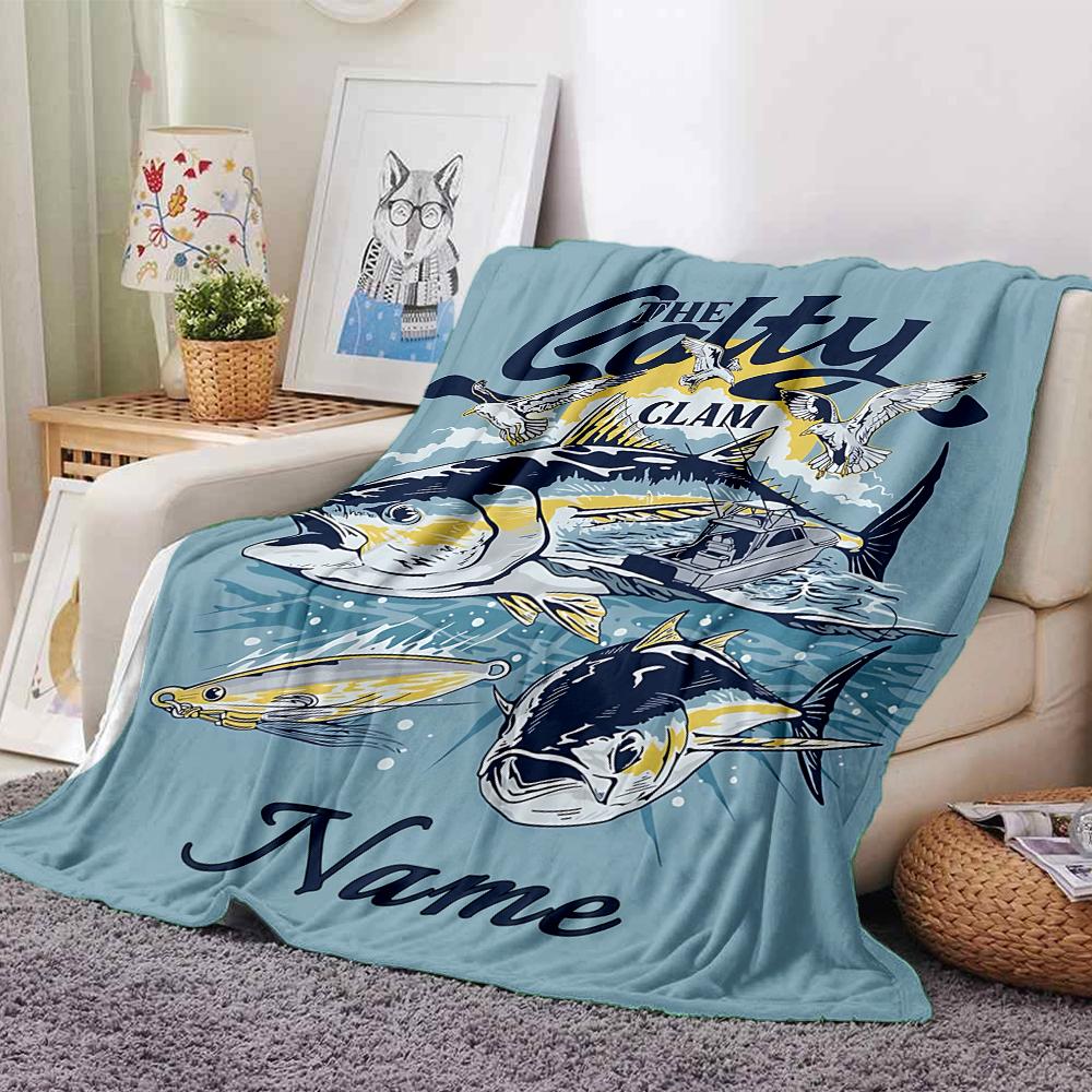 Custom Name Adventure Colty Clam Blanket for Couch & Bed, Plush Cozy Fuzzy Blanket Super Soft & Warm Blankets for Fall and Winter. 0908199