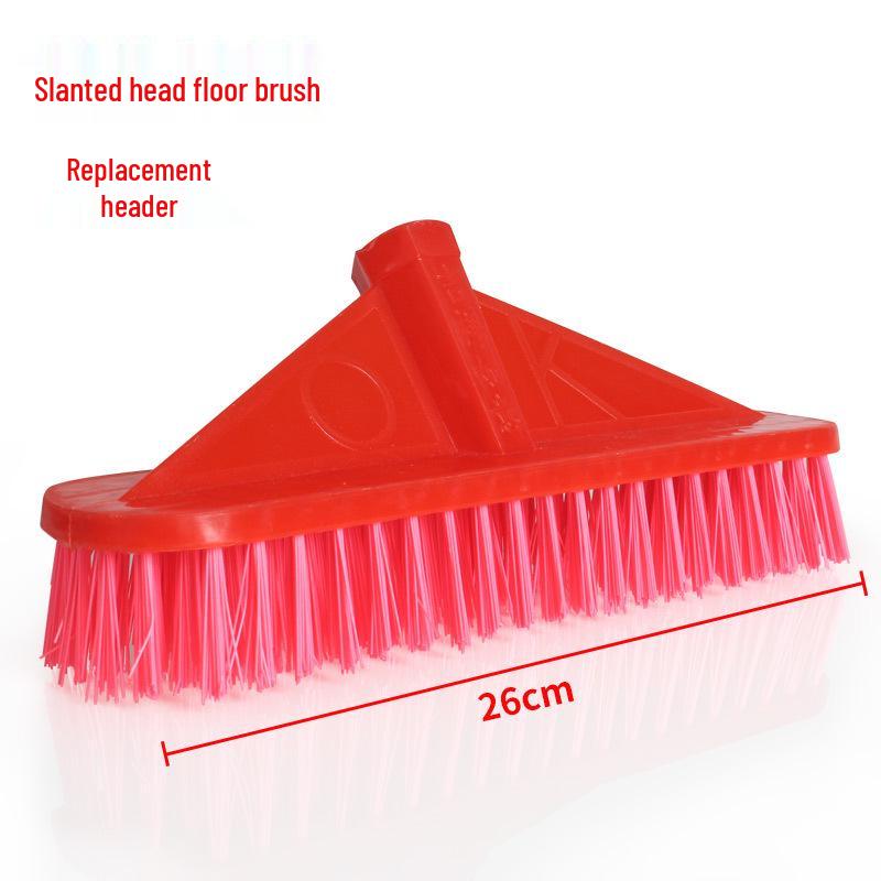 Durable Long-Handle Bathroom Corner Brush with Hard Bristles for Tile and Floor Cleaning