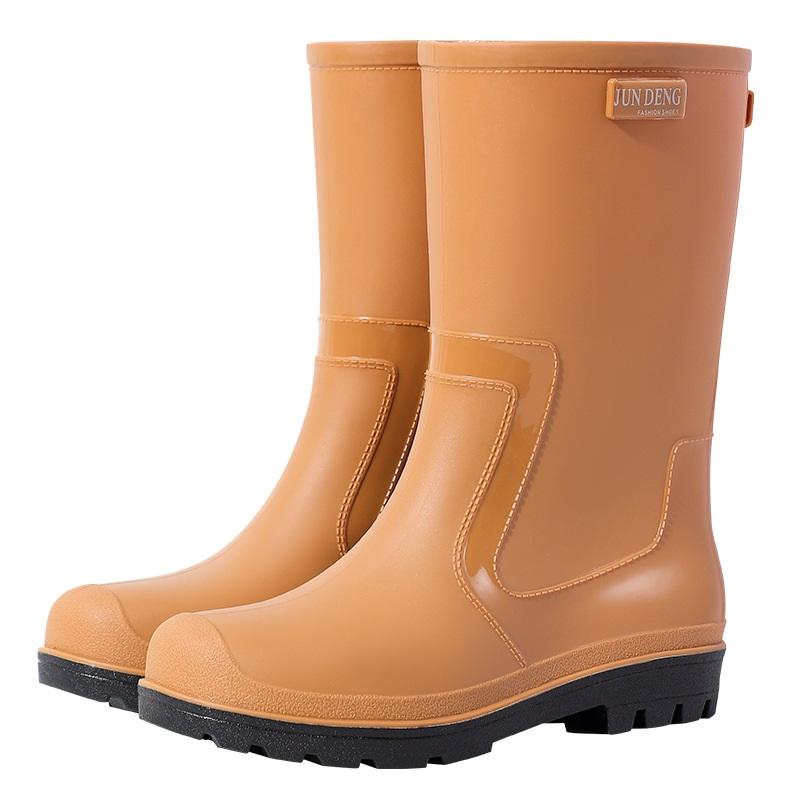 Women's Wear Resistant Waterproof Anti Slip Mid Tube Rain Shoes