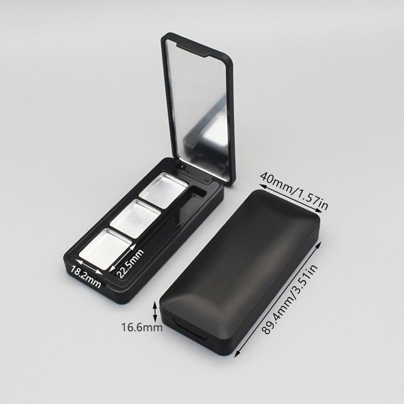 Leere 3-Fächer Lidschattenpalette Aufbewahrungsschale für Augen-Make-up für Frauen Mädchen Make-up-Anfänger DIY Lidschattenwerkzeug