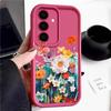 Custodia con Motivo Floreale Per Samsung A57 A37 A17 A56 A36 A16 A55 A35 A15 A54 5G S21 FE S22 S23 S24 S25 Plus S26 Ultra Copertura Bumper