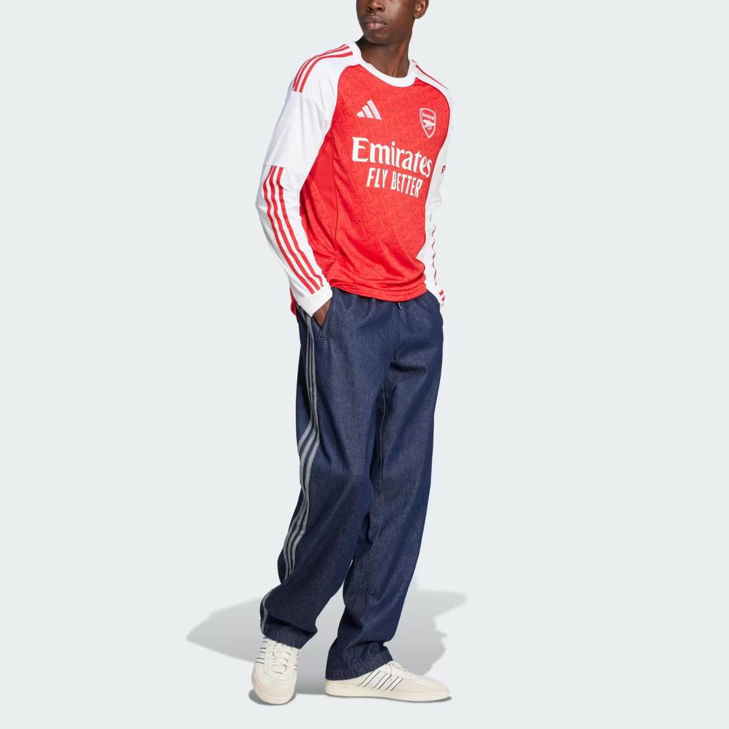 adidas Arsenal 25-26 Domowa Wersja Kibicowska Dopasowany Krój Okrągły Dekolt Modna Sportowa Koszulka Piłkarska z Długim Rękawem Unisex Top Czerwony JI9536