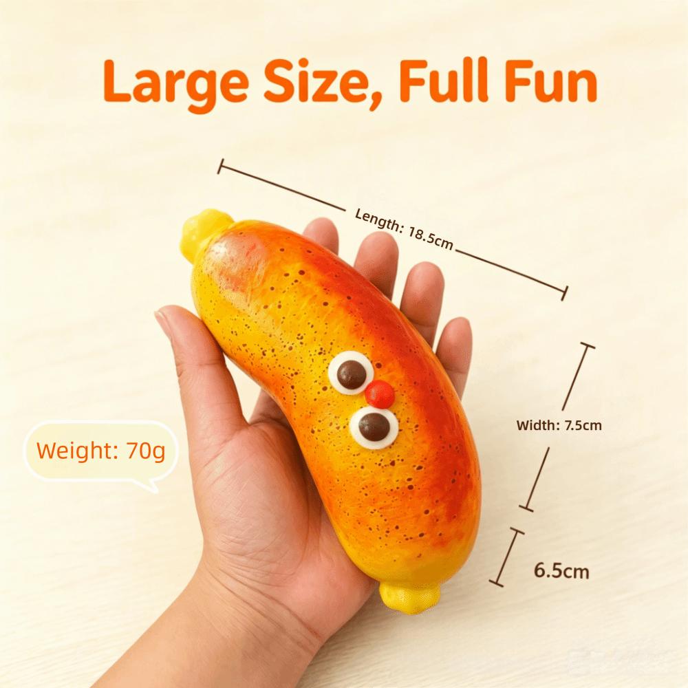 Slow Rebound Squeezable Toy Realistic Sausage-Style Fidget Toy Pinch Toy Squishy Toy  Adults