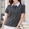 Navava NT2355 STripe Collar PoinT ShorT Sleeve T shirT