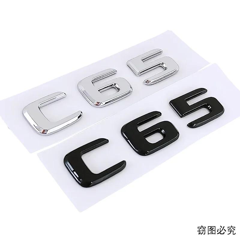 ABS Car Side Sticker Rear Trunk Badge Letters Decal Decoration for Mercedes Benz C43 C65 C63 G65 Exterior Accessories