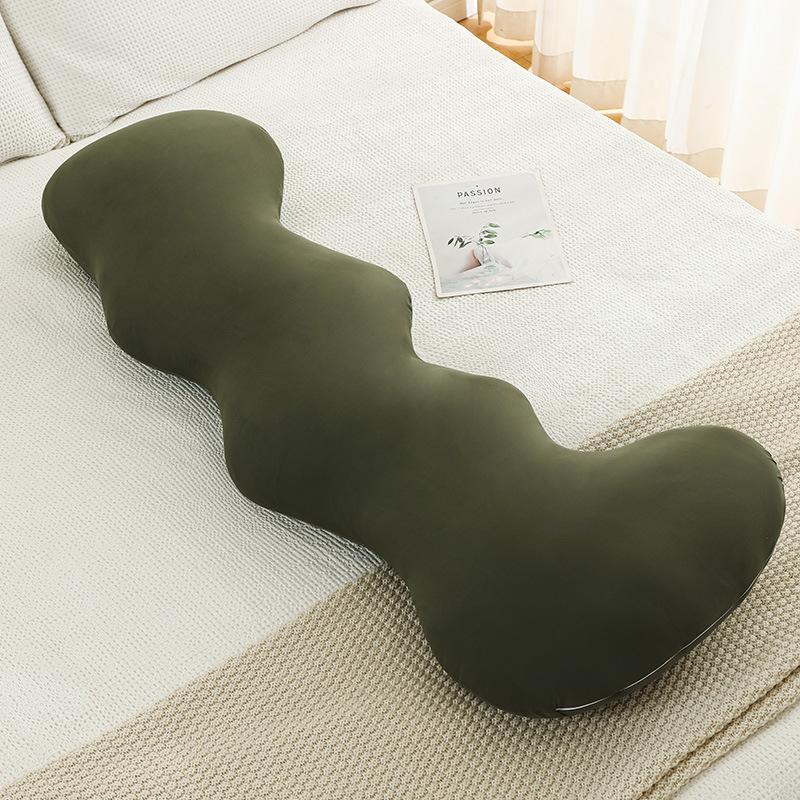 Cooling Ice Silk Full Body Pillow for Side Sleepers Bolster Pillow with Removable Cover | Maternity & Pregnancy Support Cushion