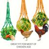Chicken Feeder Poultry Bird Chicken Drinker Cup Poultry Hanging Feeding Net Bag Chicken String Bag Vegetable Fruits Feed