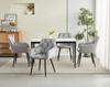 JORK Chair - Silver-gray Velvet / Black Legs X 1
