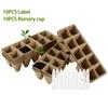 20Pcs Seedling Start Trays with 10 Holes Organic Germination Plant Biodegradable Seedling Peat Pots for Indoor Gardening Tool