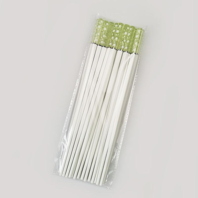 Ru Han Cartoon Anti-slip Alloy Chopsticks - Amber Cherry Blossom Series