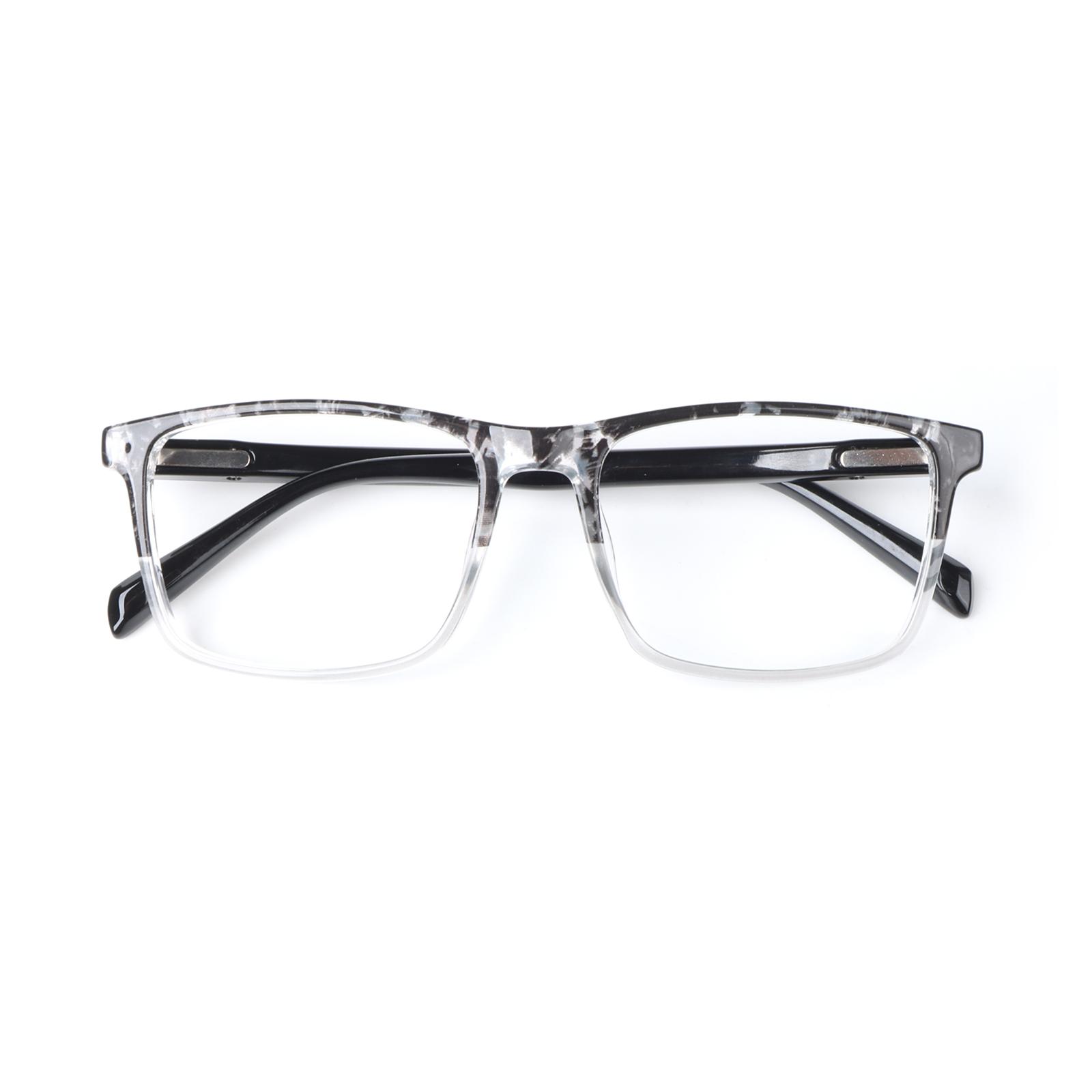 

Trizenen Reading Glasses Business Square Frames With Spring Hinges For Men And Women Diopter 0~400 0 белый