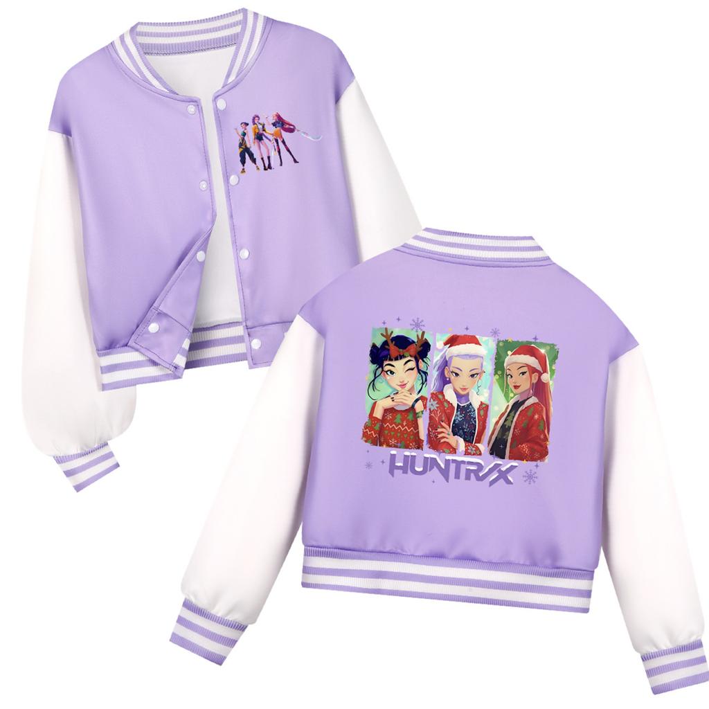 Kids Seven Sleeve Round Neck Christmas Printed Casual Top