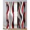Stereo Abstract Line Gradient Red Sheer Drapes for Living Room Decoration Window Curtain Kitchen Curtain Panels