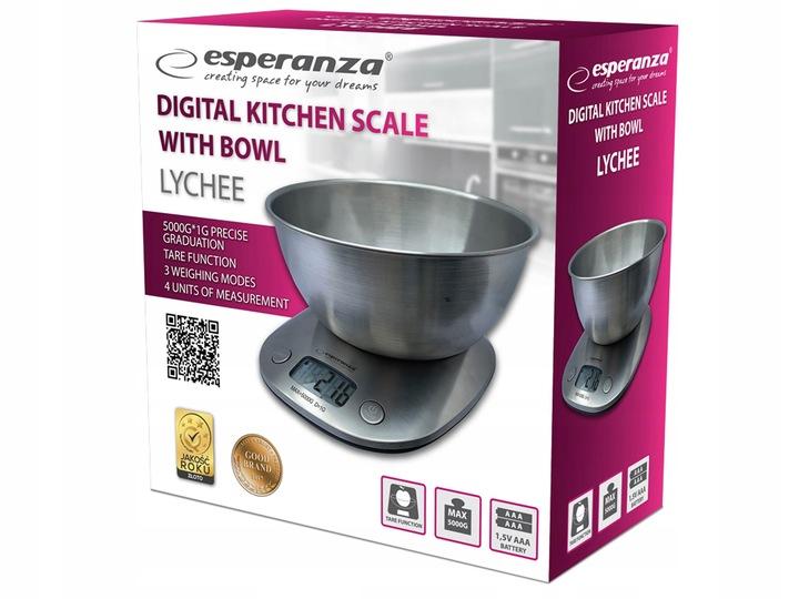 Waga Lcd Kuchenna Elektroniczna Precyzyjna 5Kg + 2 Baterie