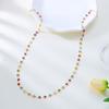 Copper Heart Crystal Necklace Gold Women Long Necklace Creative Retro Clavicle Chain  Women