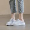 Leather Half-slippers, Women's Bag Head, Summer Heelless Little White Shoes, Lazy People Pedal Thick-soled Half-tray Shoes