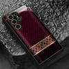 Red and gold pattern Exquisite PhoneCase for Samsung Galaxy S26 S25 S24 S23 S22 S21 FE Ultra Plus  Men women Built-in glass