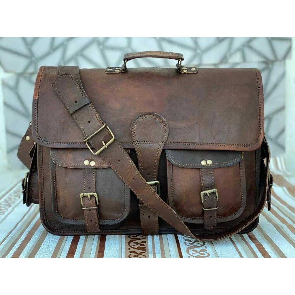 Handbag Shoulder Laptop Messenger Satchel Bag (Travel Case) Leather Men's