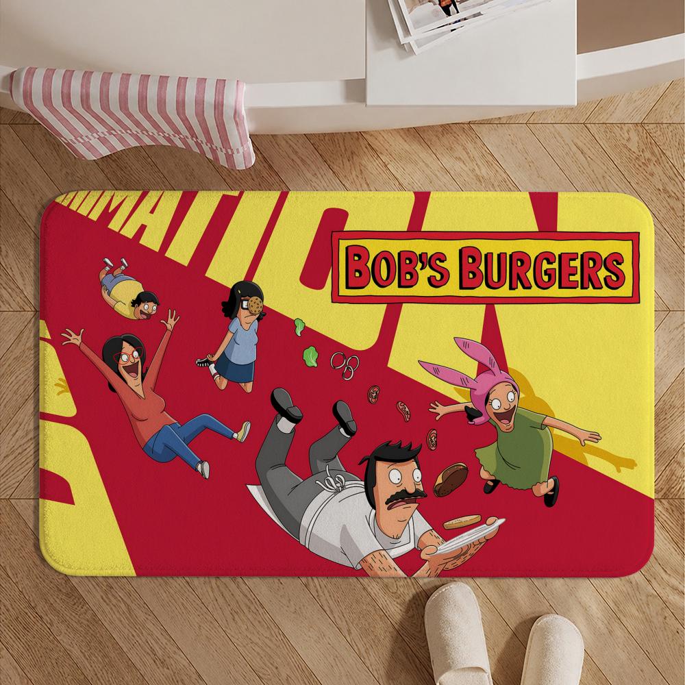 Animation-Bob's BurgersS Floor Mat Soft Non-Slip Bath Mat, Bedside Carpet, Absorbent Doormat for Home