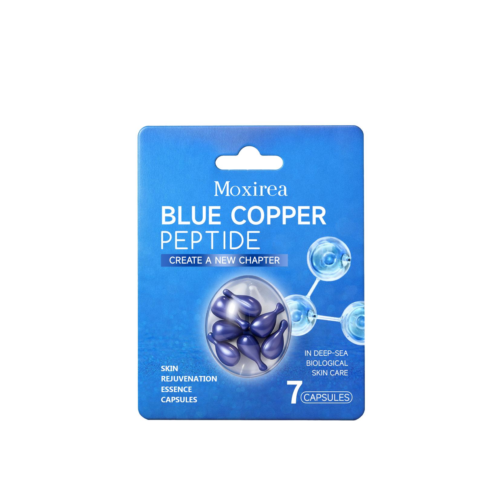 

Blue copper peptide essence milk gently moisturizes facial skin, delicate moisturizing and elastic moisturizing essence milk 7 CAPSULES