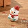 6pcs Resin Christmas Decor Set Mini Xmas Tree, Santa Snowman Figurines for Desk and Shelf Display Perfect Holiday Gift for Home, Office, and Party