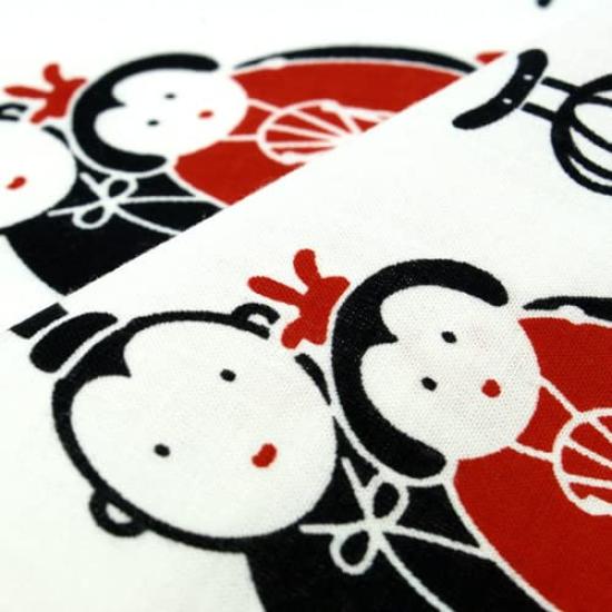 Dyeing Anbo Hand Towel Dolls Authentic Dyed Cotton Tokuoka Made in Japan 35cm x 100cm "Hina Chirashi" 100%
