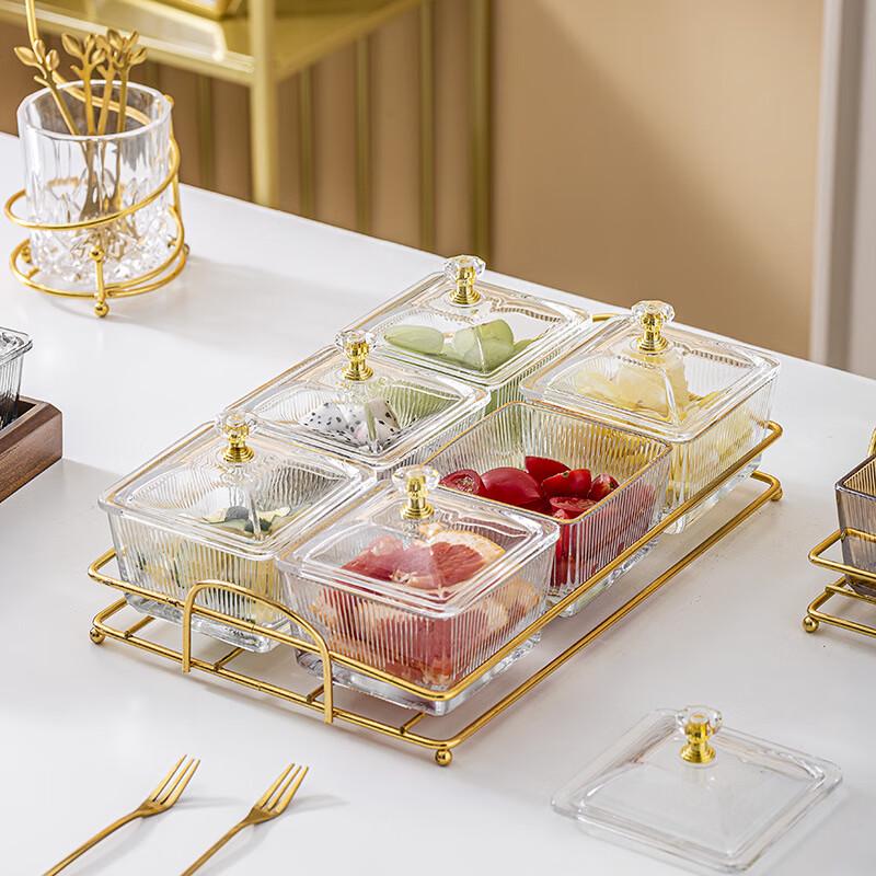 Sikezhuo Light Luxury Divided Glass Serving Platter
