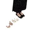 Temperament women's shoes spring new silver light mouth single shoes women's soft flat sequined Mary Jane shoes