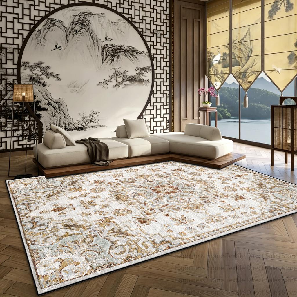 Persian Oriental Style Living Room Luxury Carpet Decoration Home Anti-slip Washable Bedroom Study Mat Soft Plush Lounge Area Rug