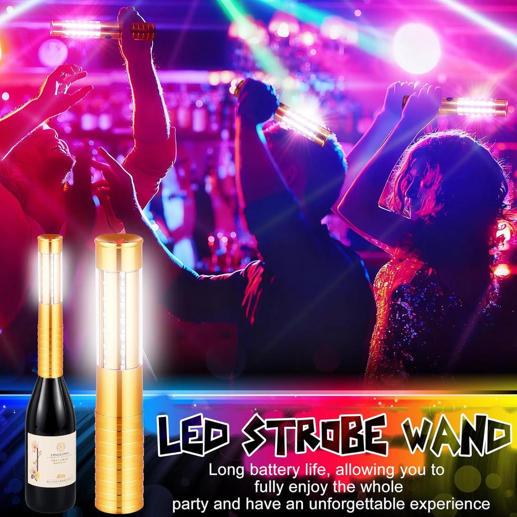 Rechargeable LED Flash Sticks Atmosphere Champagne Wine Bottle Service Sparkler for VIP Nightclub KTV Bar Strobe Baton Flash Rod
