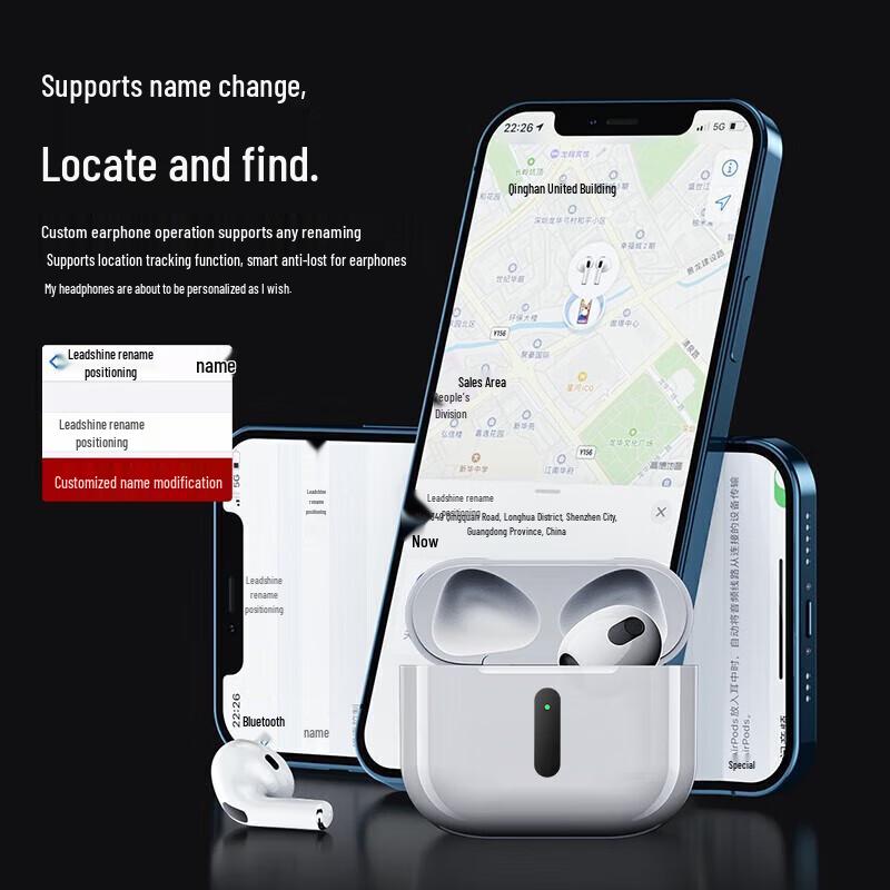 LICHEERS Fones de Ouvido Bluetooth AirPlus3 Sem Fio Intra-auriculares