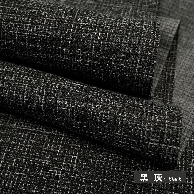 Dicker bunter Baumwollleinenstoff pro Meter für Sofa Tischdecke Kissenbezüge Taschen DIY Nähen Polsterstoff Weich Beige Blau