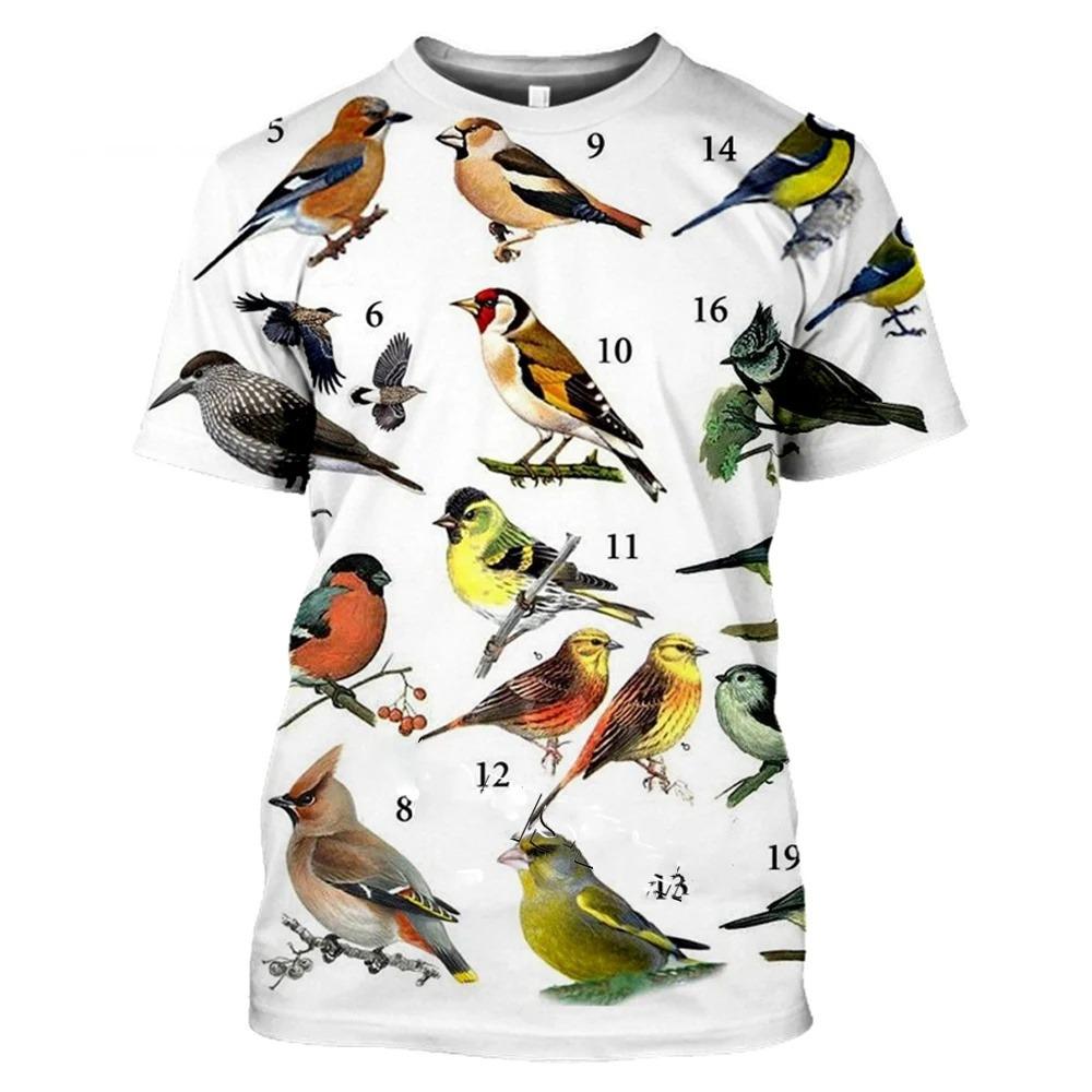 3D Harajuku Animal Print T Shirt For Men Funny Pigeon Pattern Short Sleeve Pullover Summer Casual O-neck Loose Tops Hot Sale Tee