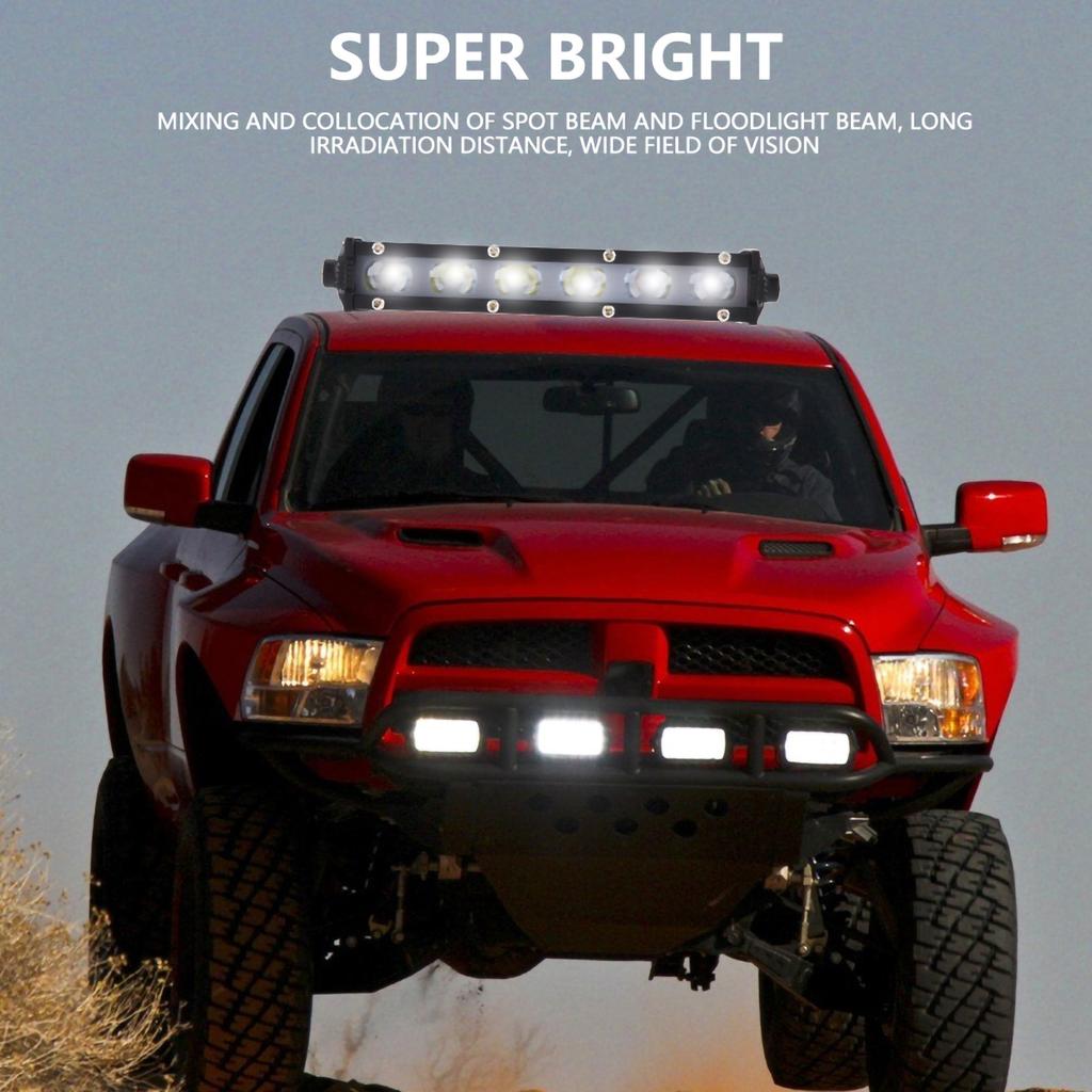 8" Universal 60W Car Driving Fog Lamp LED Working Light Bar for Offroad SUV