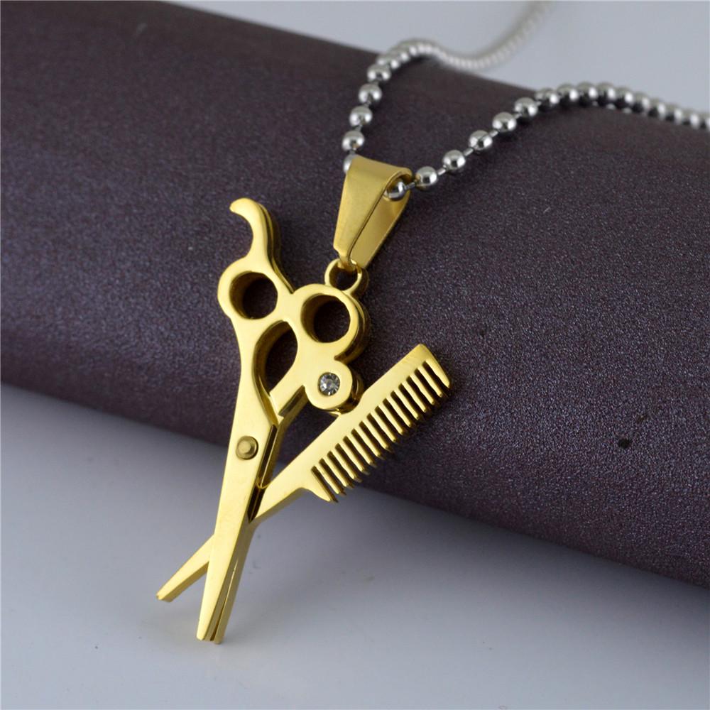 

Модная спортивная подвеска-ожерелье из титановой стали - Унисекс модный аксессуар STN635 Gold (Pendant + Chain)