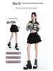Velvet High-Waist A-line Skirt: Women's Sweet Hepburn Style for Spring/Autumn