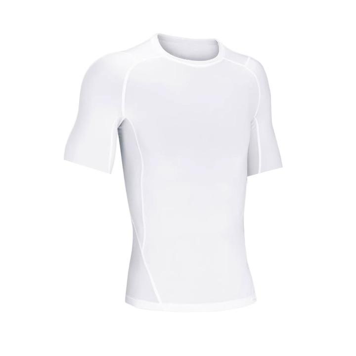 Men s Summer Quick-Dry Elastic Fitness T-Shirt 5XL белый