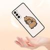 Cute Capybara Phone Case For Samsung Galaxy S26 Ultra S25 Plus S24 FE S23 S22 5G S21 S20 Cover Black Soft