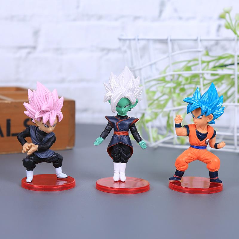 6 Stück Anime Dragon Ball Super Future Vol.7 WCF Serie Modell Goku Black Zamasu Vegetto Trunks Gowasu Hohepriester Spielzeugpuppe Figur Premium Qualität