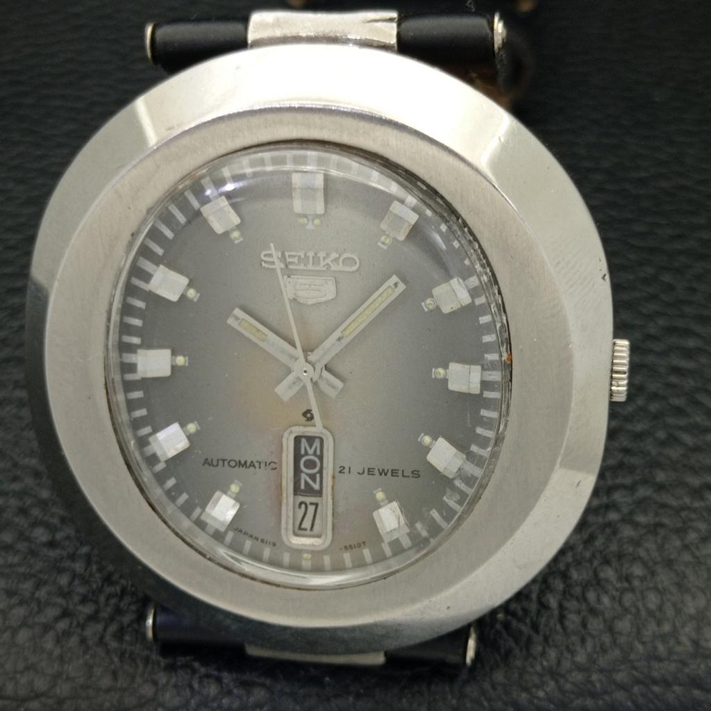 USED VINTAGE SEIKO 5 AUTOMATIC 6119C JAPAN MENS ORIGINAL DIAL WATCH A433938-2