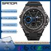 Sanda Dual Display Sport Multifunktions-Metallzifferblatt Uhr - Wasserdicht, Japanische Batterie, für Paare.
