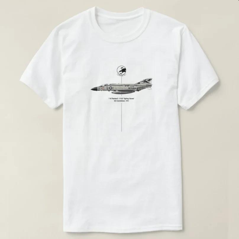 

VF96 Fighting Falcons Squadron F4J Phantom II Fighter TShirt 100 Cotton Summer ONeck Short Sleeve Casual Mens Tshirt S