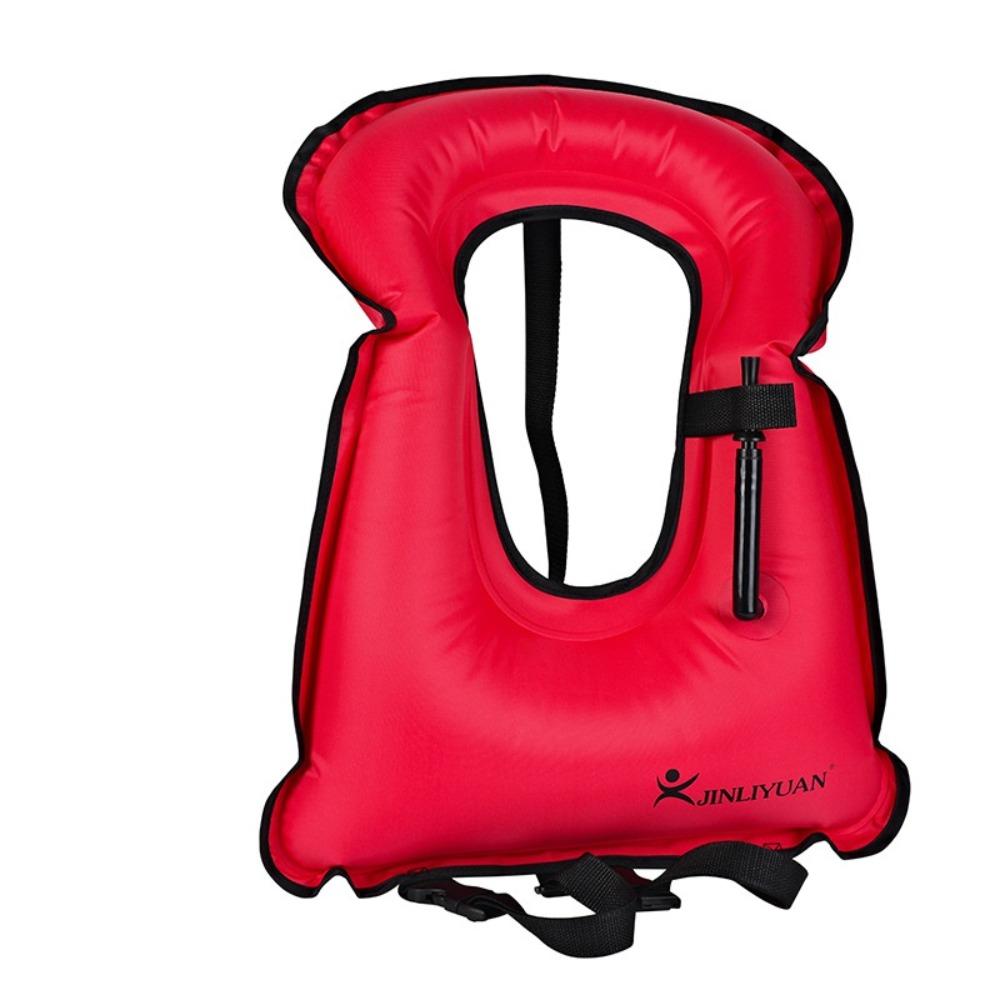 

Outdoor Safety Inflatable Swim Vest Inflatable Swim Life Saving Vest Swimming Jackets Men Women красный