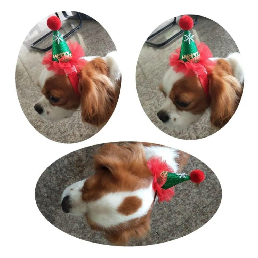 Cloth Dog Snowman Cap Adjustable Strap Pet Xmas Cap Puppy Cap Christmas Dog Hat  Cosplay Party