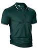 European and American Men's Summer Loose Lapel Short-sleeved T-shirt Casual Clothing